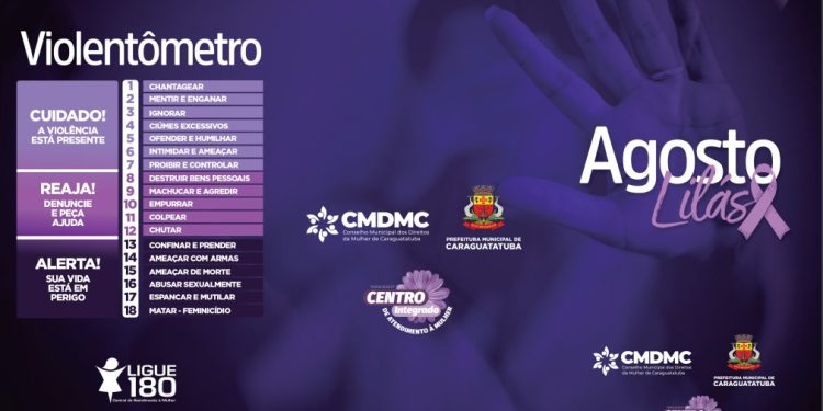 Campanha ‘Agosto Lilás’ é realizada nesta sexta-feira no auditório da Fundacc em Caraguatatuba