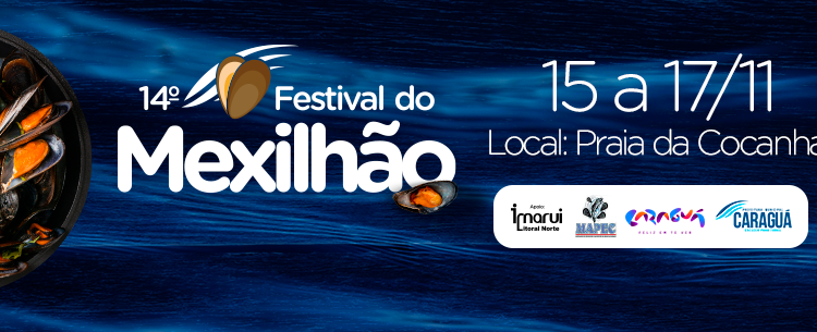 14º Festival do Mexilhão será de 15 a 17 de novembro na Praia da Cocanha