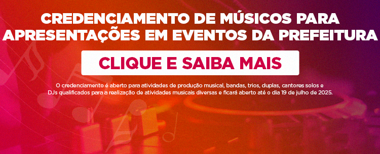 Caraguatatuba realiza credenciamento de músicos para apresentações em eventos da Prefeitura