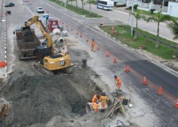 Obra de ampliação do sistema de drenagem no Aruan está na reta final