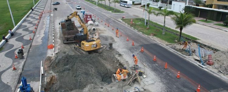 Obra de ampliação do sistema de drenagem no Aruan está na reta final