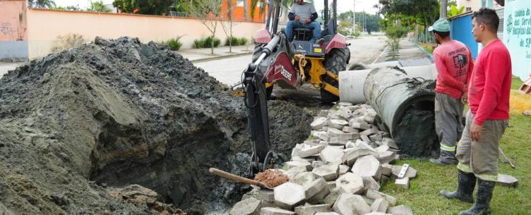 Prefeitura de Caraguatatuba continua com obras de drenagem de Norte a Sul