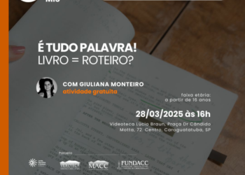Pontos MIS: Oficina gratuita sobre roteiro é destaque nesta sexta em Caraguatatuba