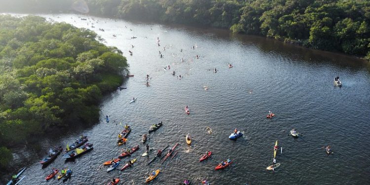 Ultramaratona Aquática do Rio Itapanhaú reúne 330 atletas neste sábado (5)