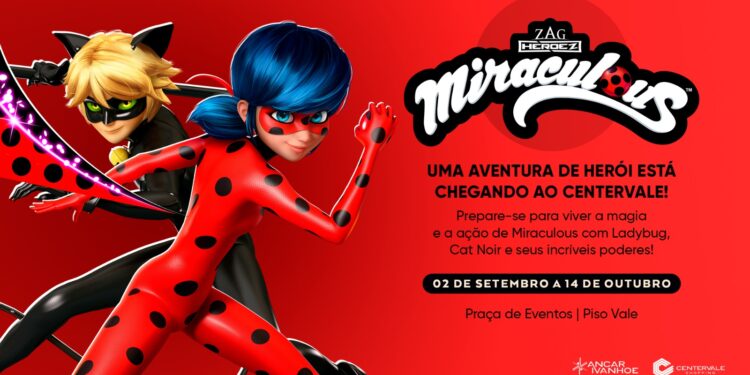 Ladybug e Cat Noir abrem temporada de aventuras no CenterVale Shopping