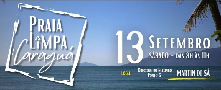 Mutirão “Praia Limpa Caraguá” mobiliza voluntários para ação ambiental na Martim de Sá no próximo sábado