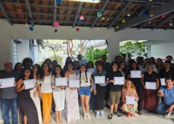 Formatura dos alunos dos cursos de Excel e Marketing Digital