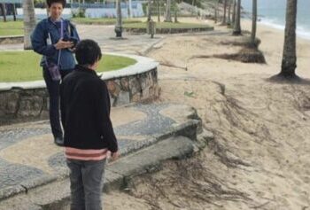 Vistoria técnica avalia erosão costeira em praias de Caraguatatuba e no Molhe do Juqueriquerê