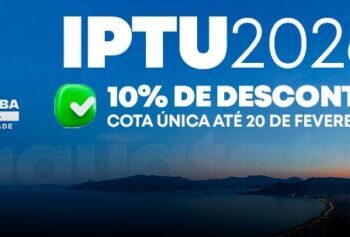 IPTU 2026 de Caraguatatuba com 10% de desconto vence dia 20 de fevereiro