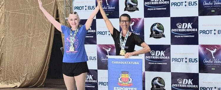 Atleta de Caraguatatuba conquista dois ouros na Copa Pantanal de Patinação Artística