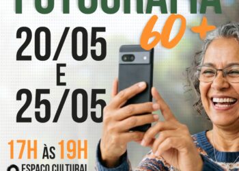 Oficina de fotografia gratuita incentiva participação de pessoas 60+ no Veja Caraguá 2026
