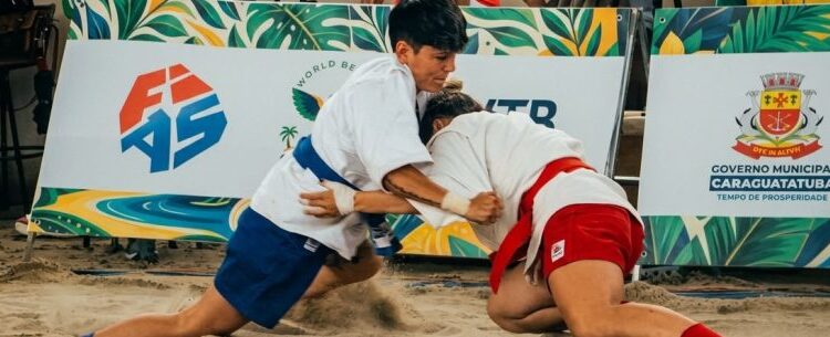 Caraguatatuba ganha projeção internacional com Mundial de Sambo de Praia e Brasil conquista quatro medalhas